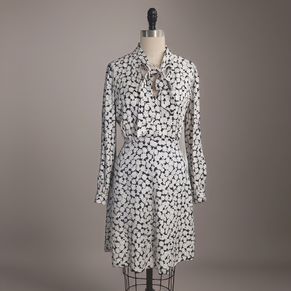 Rebecca Taylor Silk Floral A-Line Dress Size 10